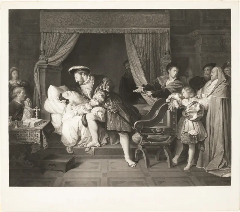 The Death of Leonardo da Vinci Wall Art by Joseph Théodore Richomme - High-Resolution Digital Print