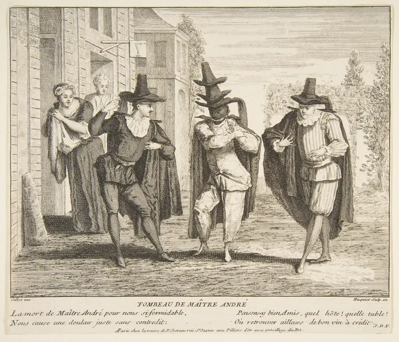The Death of Maitre Andre Wall Art by Claude Gillot - High-Resolution Digital Print