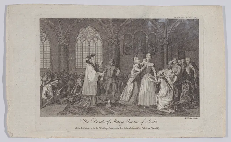 The Death of Mary Queen of Scots (from "European Magazine and London Review," volume I) Wall Art by William Walker - High-Resolution Digital Print