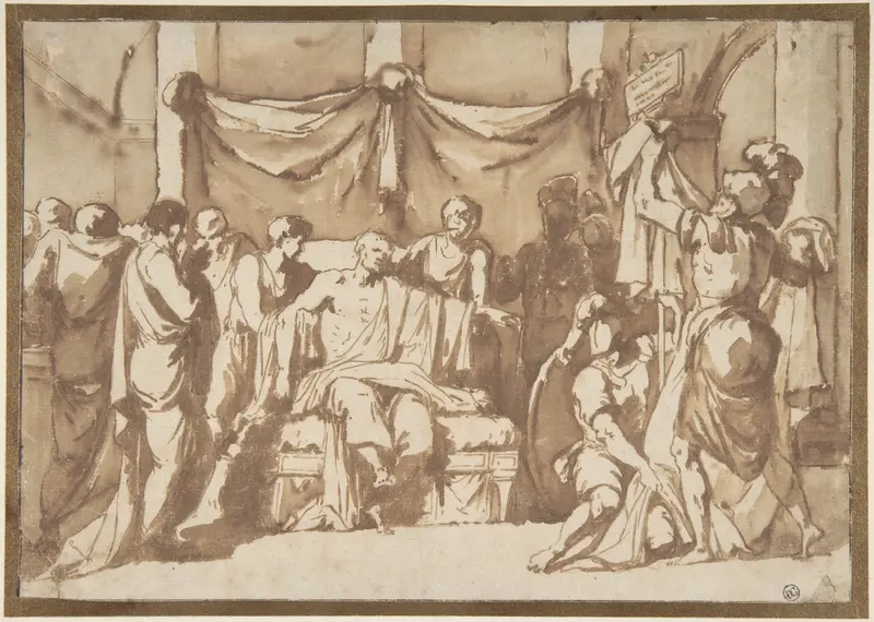 The Death of Seneca Wall Art by Pierre Peyron - High-Resolution Digital Print