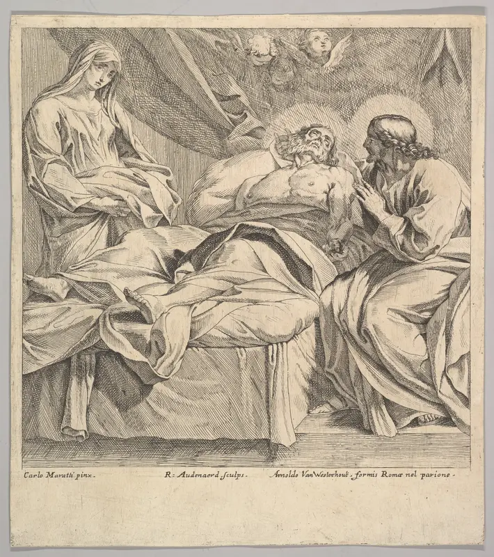 The Death of St. Joseph Wall Art by Robert van Audenaerde - High-Resolution Digital Print