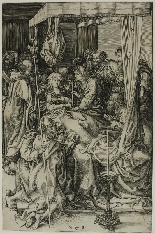 The Death of the Virgin Wall Art by Martin Schongauer - High-Resolution Digital Print