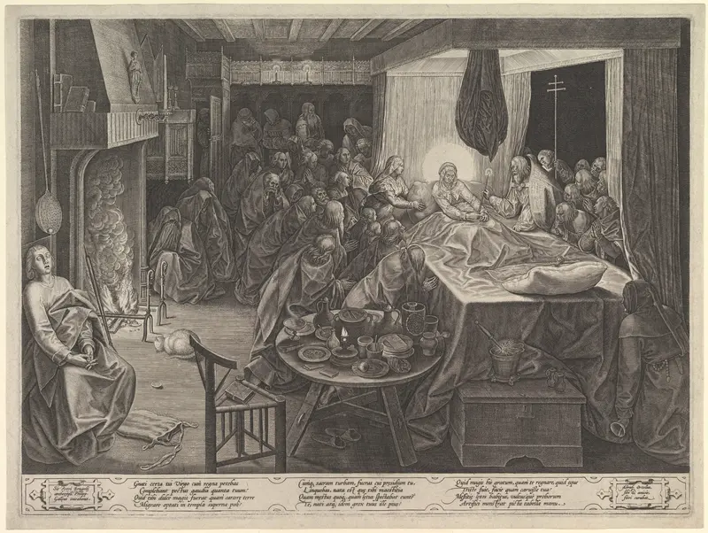 The Death of the Virgin Wall Art by Philips Galle - High-Resolution Digital Print