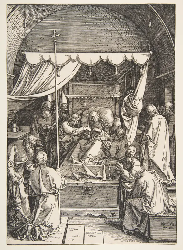 The Death of the Virgin, from the The Life of the Virgin Wall Art by Albrecht Dürer - High-Resolution Digital Print
