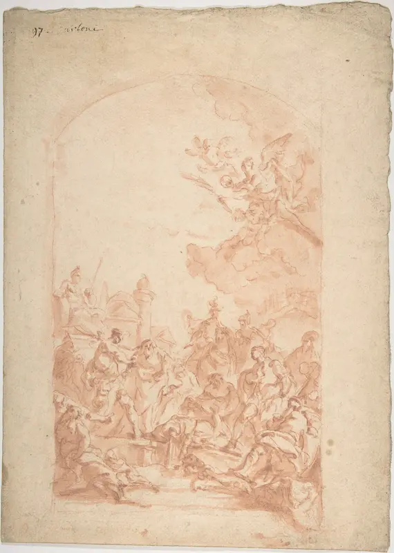 The Decapitation of a Male Saint Wall Art by Carlo Innocenzo Carloni - High-Resolution Digital Print