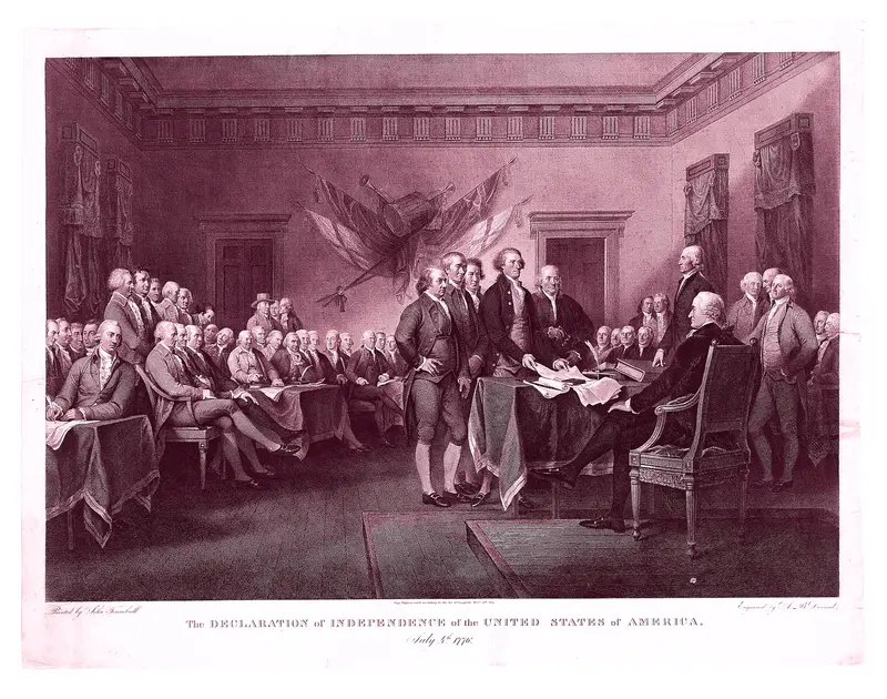The Declaration of Independence of the United States of America, July 4, 1776 Wall Art by Asher Brown Durand - High-Resolution Digital Print
