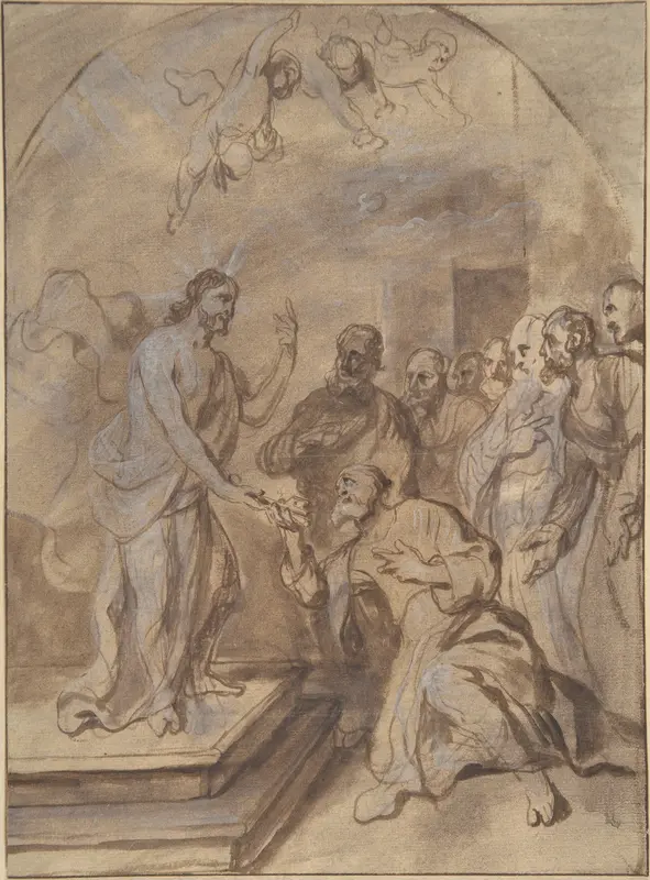 The Delivery of the Keys to Saint Peter Wall Art by Jan Boeckhorst - High-Resolution Digital Print