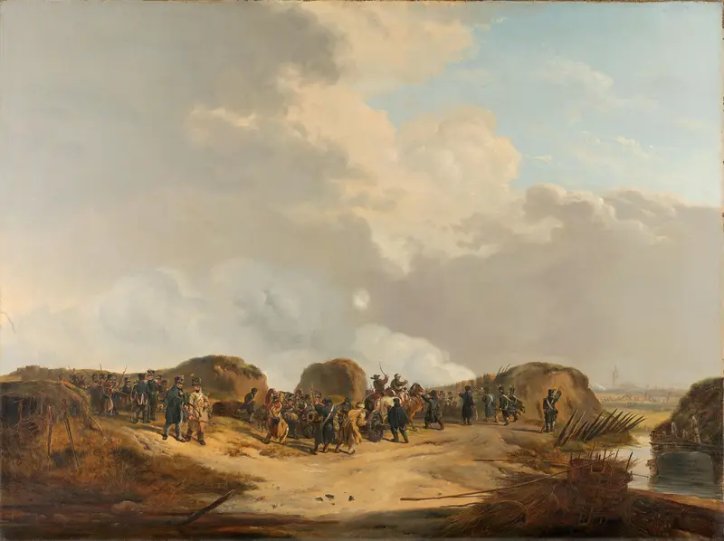 The Demilune constructed at the Siege of Naarden, April 1814 Wall Art by Pieter Gerardus van Os - High-Resolution Digital Print