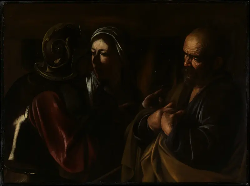 The Denial of Saint Peter Wall Art by Caravaggio (Michelangelo Merisi) - High-Resolution Digital Print