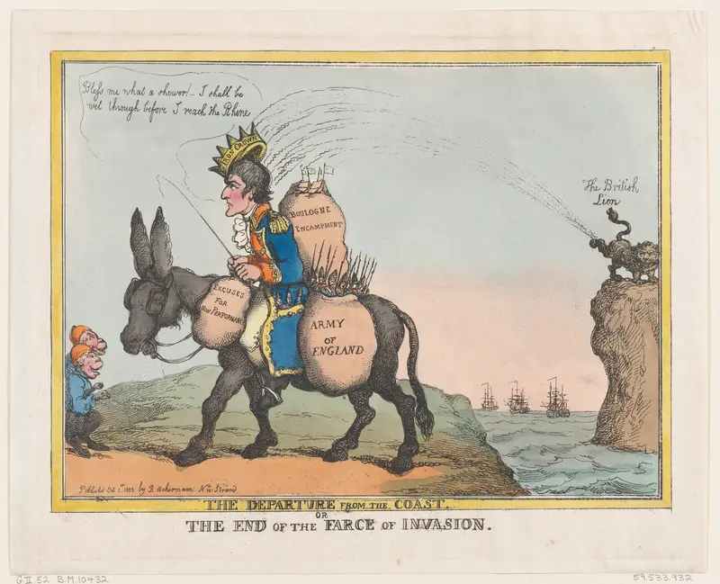 The Departure from the Coast, or the End of the Farce of Invasion Wall Art by Thomas Rowlandson - High-Resolution Digital Print