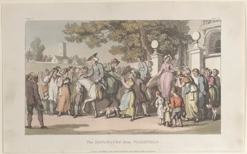 The Departure from Wakefield, from "The Vicar of Wakefield" Wall Art by Thomas Rowlandson - High-Resolution Digital Print