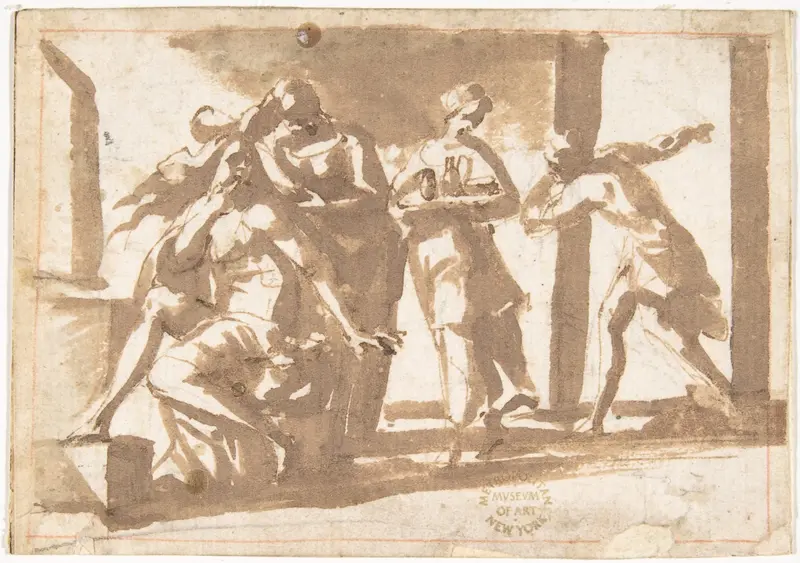 The Departure of Aeneas Announced to Dido? Wall Art by Francesco Allegrini - High-Resolution Digital Print