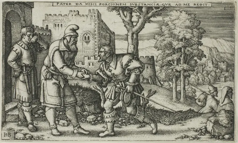 The Departure of the Prodigal Son, plate one from The History of the Prodigal Son