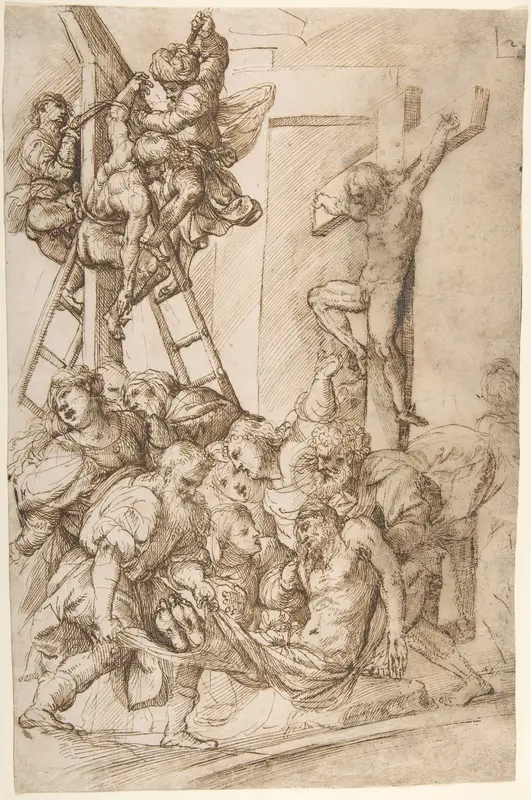 The Deposition from the Cross Wall Art by Domenico Campagnola - High-Resolution Digital Print