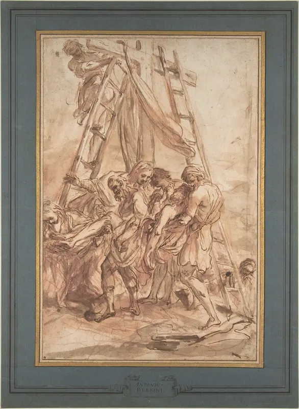 The Descent from the Cross Wall Art by Gian Antonio Burrini - High-Resolution Digital Print