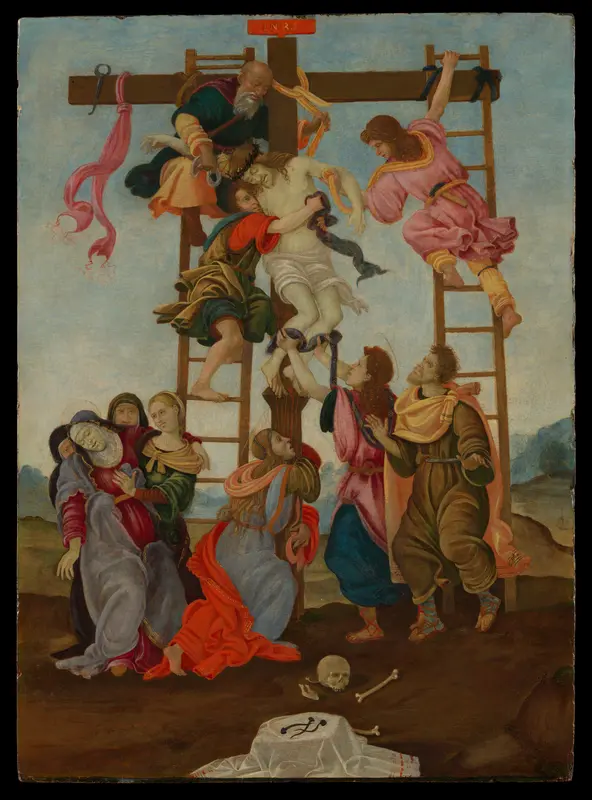 The Descent from the Cross Wall Art by Filippino Lippi - High-Resolution Digital Print