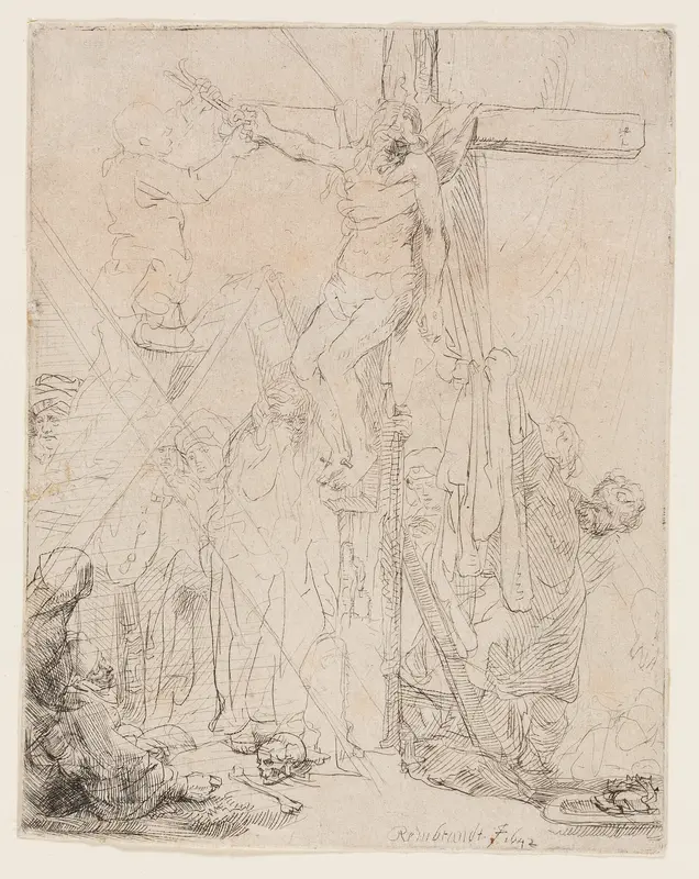 The Descent from the Cross: A Sketch Wall Art by Rembrandt van Rijn - High-Resolution Digital Print