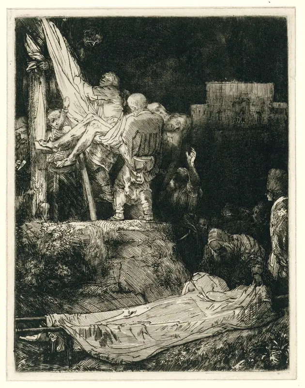 The descent from the cross by torchlight Wall Art by Unknown - High-Resolution Digital Print
