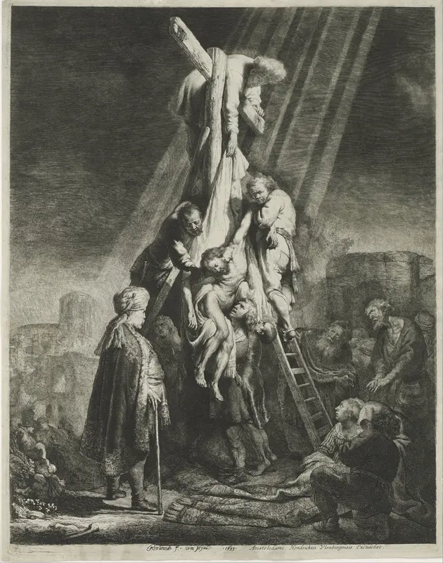 The Descent from the Cross, Second Plate Wall Art by Unknown - High-Resolution Digital Print