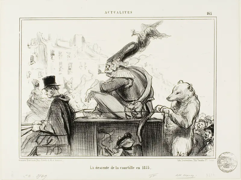 The Descent of the Courtille in 1855, plate 165 from Actualités