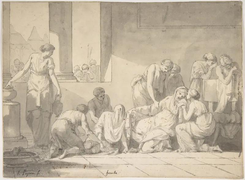 The Despair of Hecuba Wall Art by Pierre Peyron - High-Resolution Digital Print