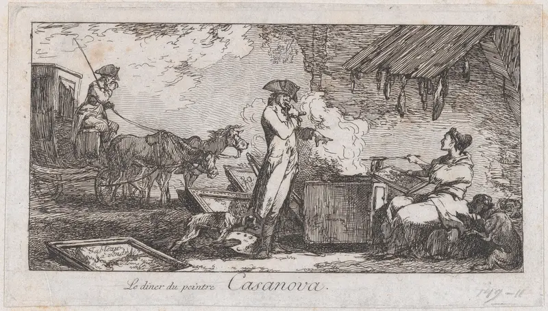 The Dinner of the Painter Casanova Wall Art by Francesco Casanova - High-Resolution Digital Print