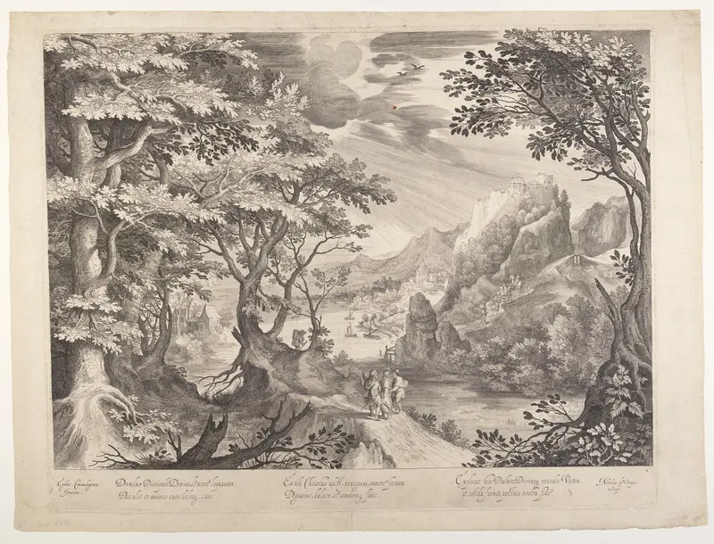 The Disciples on the Way to Emmaus Wall Art by Nicolaes de Bruyn - High-Resolution Digital Print