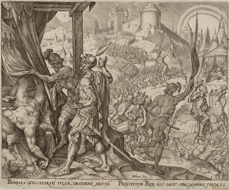 The Discovery of Holofernes's Corpse, plate eight from The Story of Judith and Holofernes