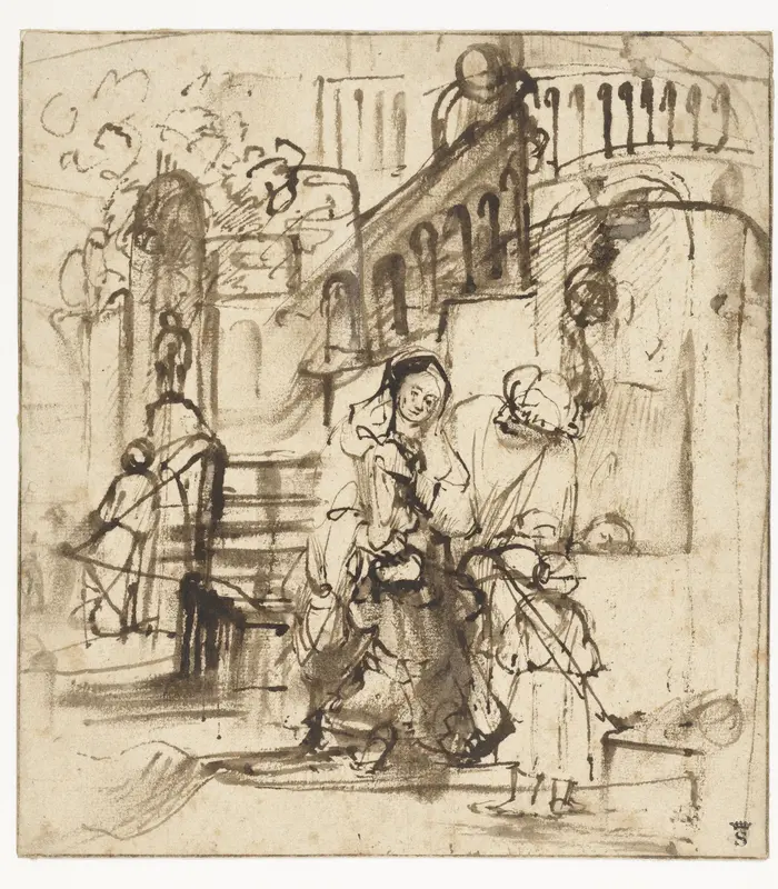 The Dismissal of Hagar Wall Art by Unknown - High-Resolution Digital Print