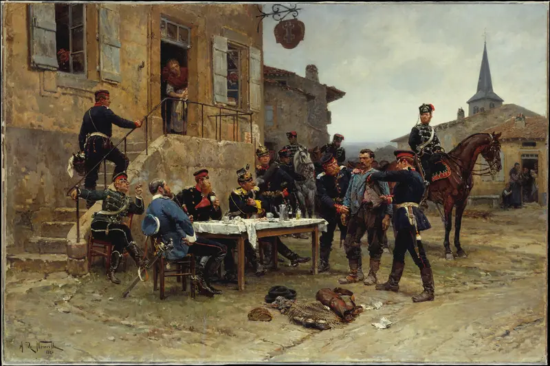 The Dispatch-Bearer Wall Art by Alphonse-Marie-Adolphe de Neuville - High-Resolution Digital Print