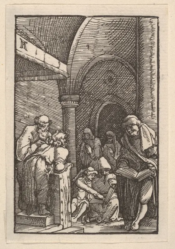 The Dispute in the Temple, from "The Fall and Salvation of Mankind Through the Life and Passion of Christ" Wall Art by Albrecht Altdorfer - High-Resolution Digital Print