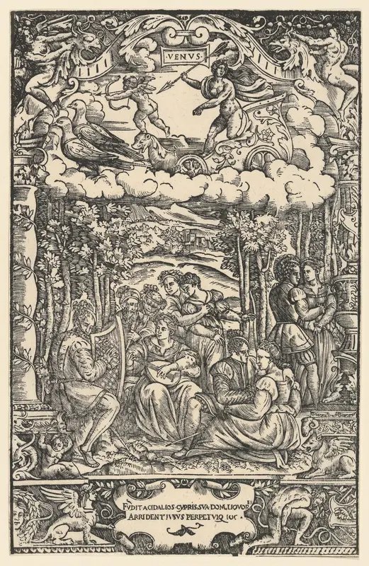 The Dominion of Venus, from 'The Seven Planets' Wall Art by Girolamo Grandi - High-Resolution Digital Print