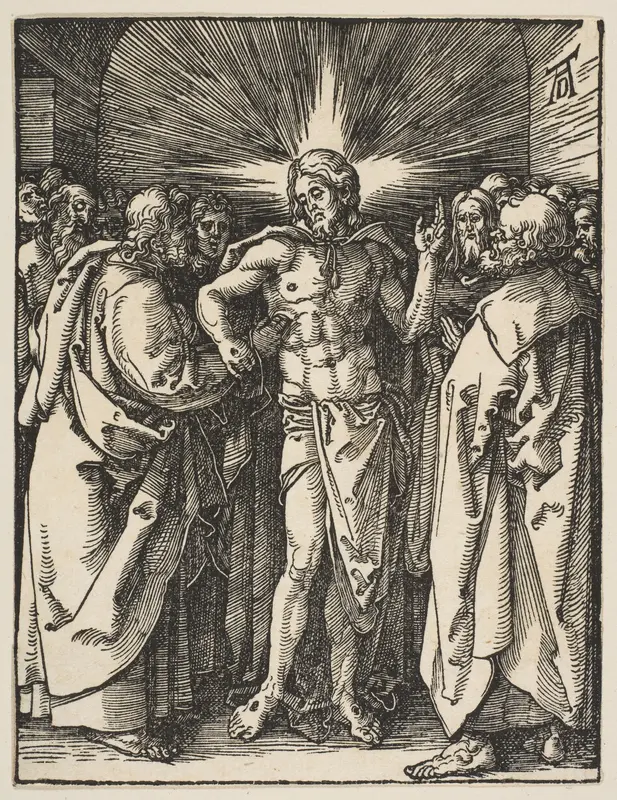 The Doubting Thomas, from "The Small Passion" Wall Art by Albrecht Dürer - High-Resolution Digital Print