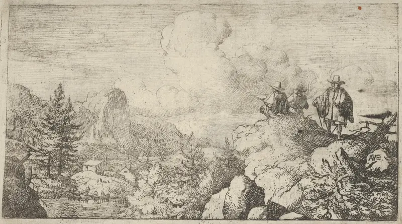 The Draftsman at the Rock Wall Art by Allart van Everdingen - High-Resolution Digital Print