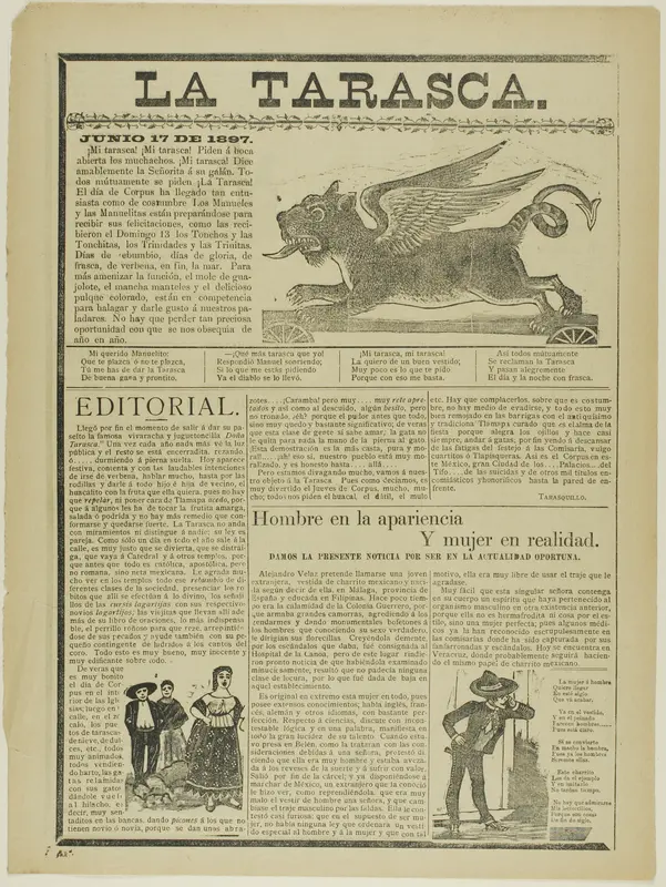 The Dragon of Corpus Christi Wall Art by José Guadalupe Posada - High-Resolution Digital Print