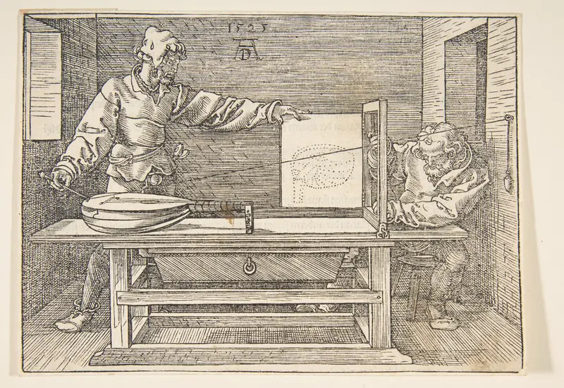 The Draughtsman of the Lute Wall Art by Albrecht Dürer - High-Resolution Digital Print