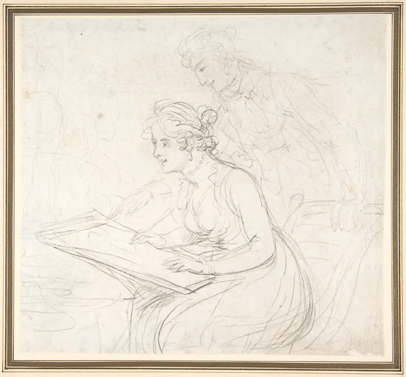 The Drawing Lesson Wall Art by Thomas Rowlandson - High-Resolution Digital Print