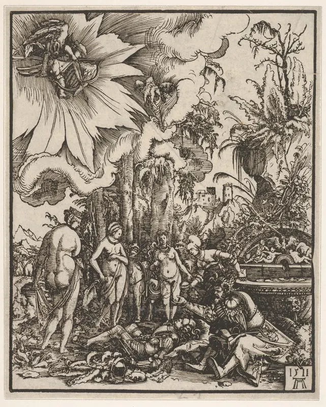 The Dream and Judgment of Paris Wall Art by Albrecht Altdorfer - High-Resolution Digital Print
