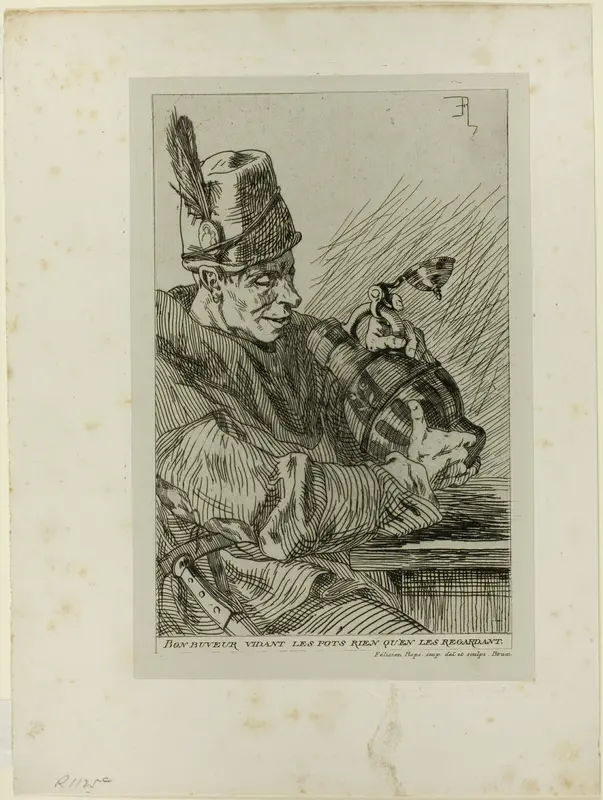 The Drinker Wall Art by Félicien Rops - High-Resolution Digital Print