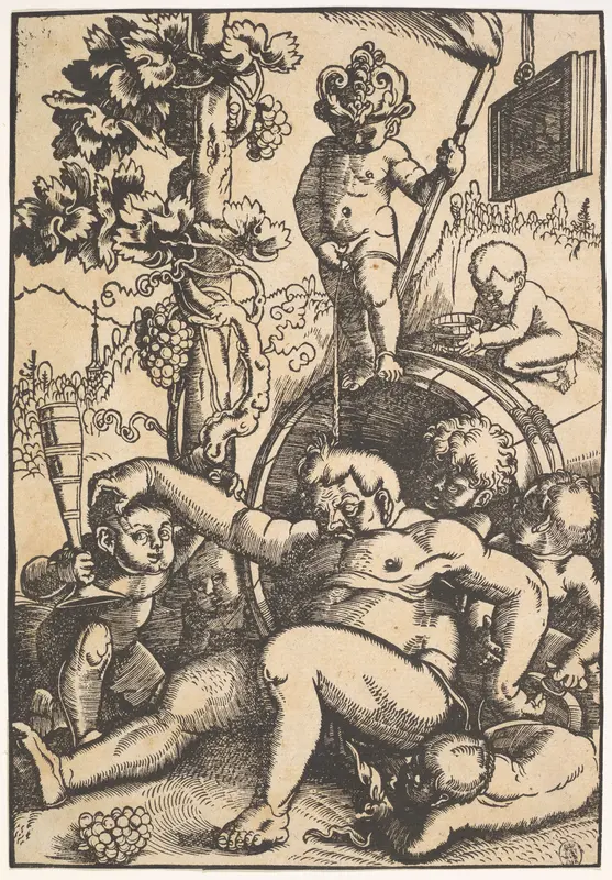 The Drunk Bacchus Wall Art by Hans Baldung (called Hans Baldung Grien) - High-Resolution Digital Print