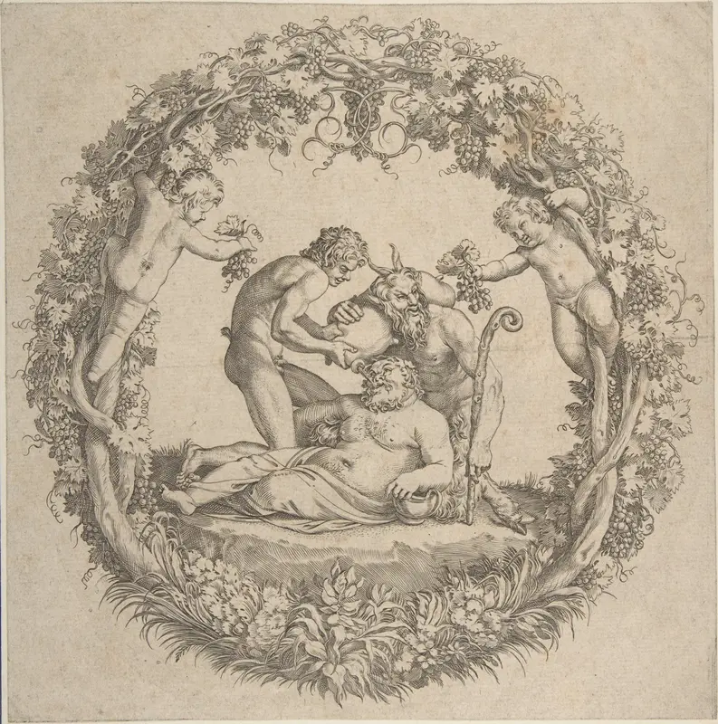 The Drunken Silenus Wall Art by Annibale Carracci - High-Resolution Digital Print