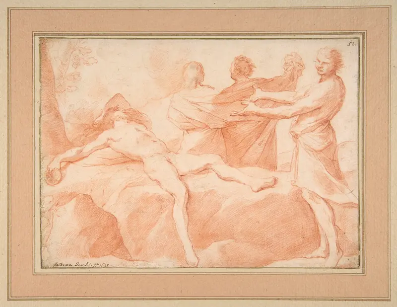 The Drunkenness of Noah Wall Art by Andrea Sacchi - High-Resolution Digital Print