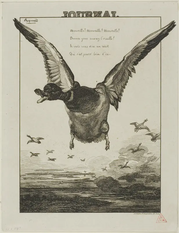 The Duck Wall Art by Félix Henri Bracquemond - High-Resolution Digital Print