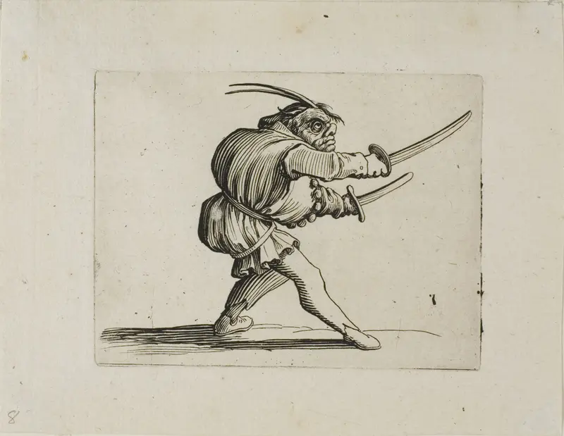 The Duelist with Two Swords, from Varie Figure Gobbi