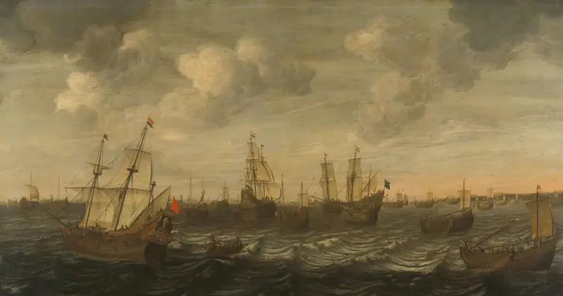 The Dutch Herring Fleet at the fishing grounds Wall Art by Cornelis Beelt - High-Resolution Digital Print