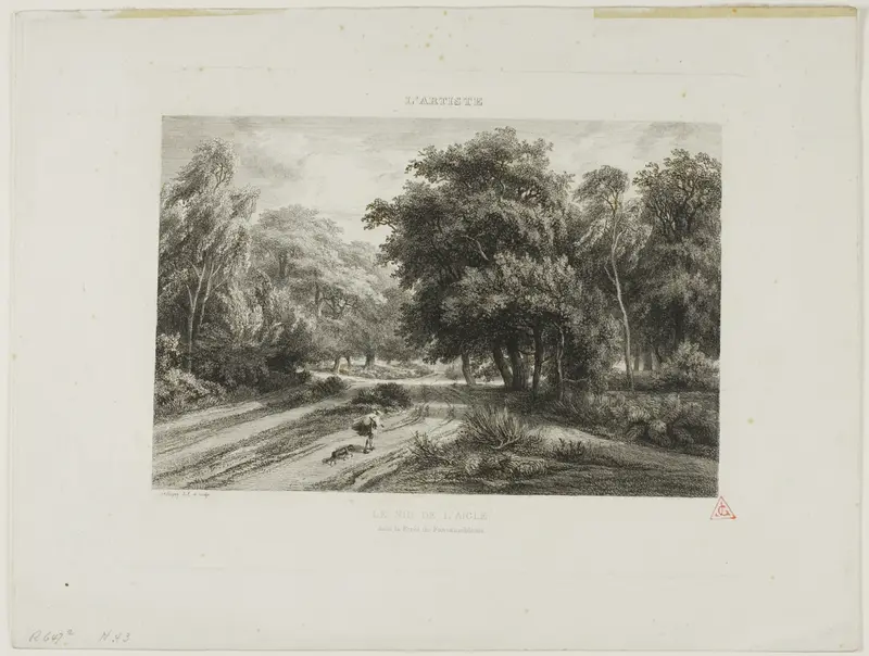 The Eagle's Nest in the Forest of Fontainebleau Wall Art by Charles François Daubigny - High-Resolution Digital Print