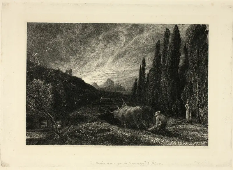 The Early Plowman Wall Art by Samuel Palmer - High-Resolution Digital Print