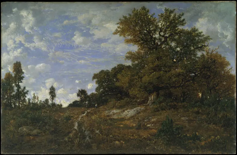 The Edge of the Woods at Monts-Girard, Fontainebleau Forest Wall Art by Théodore Rousseau - High-Resolution Digital Print