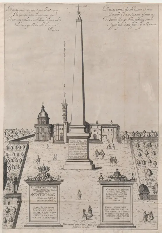 The Egyptian Obelisk of Augustus, from "Speculum Romanae Magnificentiae" Wall Art by Anonymous - High-Resolution Digital Print