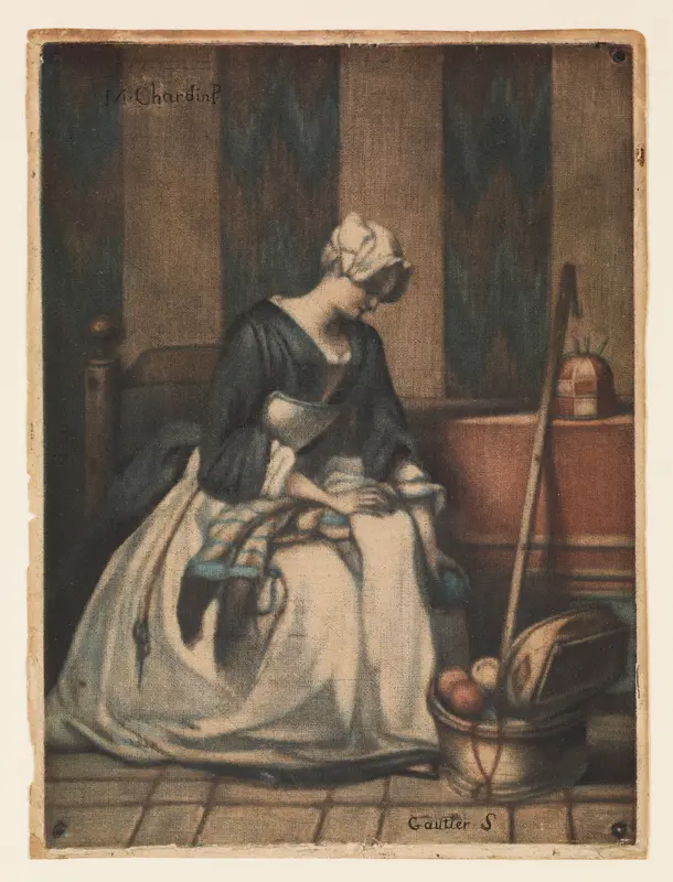 The Embroiderer Wall Art by Jacques Fabien Gautier Dagoty - High-Resolution Digital Print